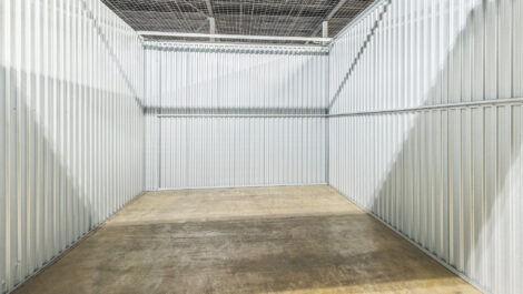 View of indoor storage units at U-Stor-It self storage facility.