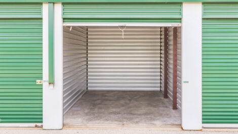 View of inside of storage unit at U-Stor-It self storage facility.