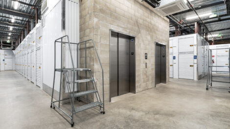 Interior of U-Stor-It self storage facility.