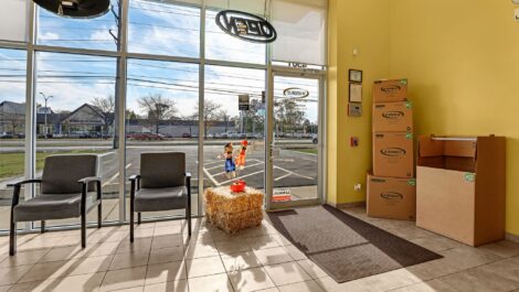 Interior of U-Stor-It facility, view of office.
