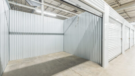 View of indoor storage units at U-Stor-It self storage facility.