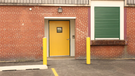 Exterior view of door at U-Stor-It self storage facility.