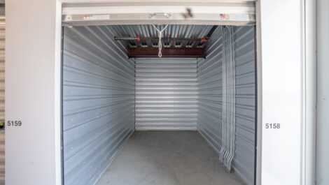 View of indoor storage units at U-Stor-It self storage facility.