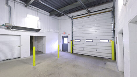 View of drive-up storage area at U-Stor-It self storage facility.