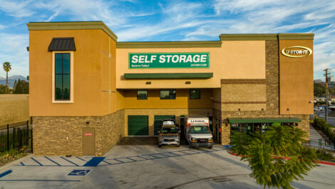 Exterior view of U-Stor-It self storage facility.