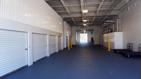 Interior of self storage facility.